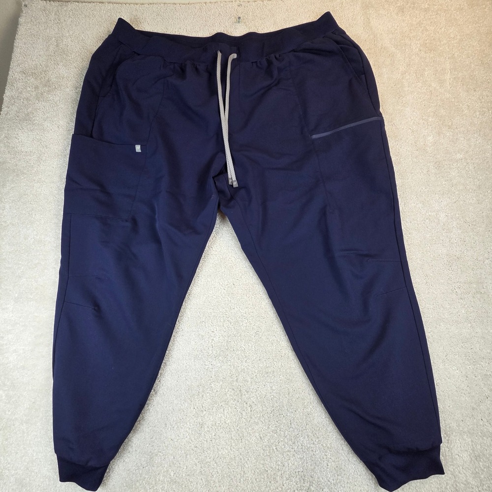 Fabletics Navy On Call Scrub Joggers Mid Rise Plus Size 4X Stretch Utility Cargo